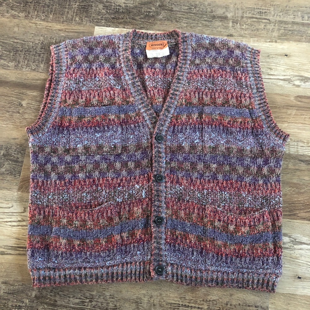 Vintage Missoni sweater vest wool & mohair